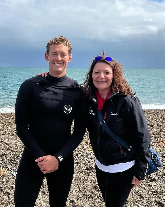 Trent Maxwell wearing Flatrock men's 3/2mm steamer wetsuit demonstrating premium fit and comfort